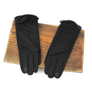 Rouched Gloves - Black