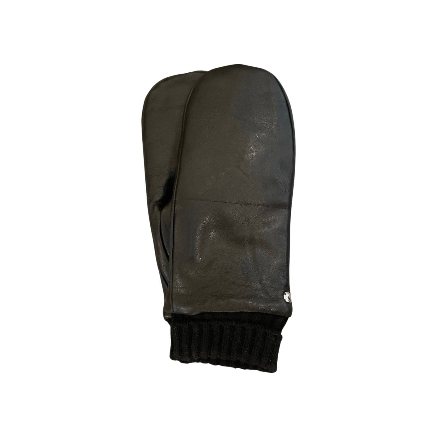 Leather Mittens - Black