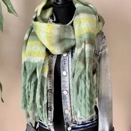 Green Tea plaid scarf